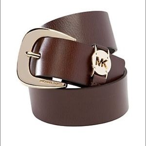 Michael Kors Brown Leather Belt